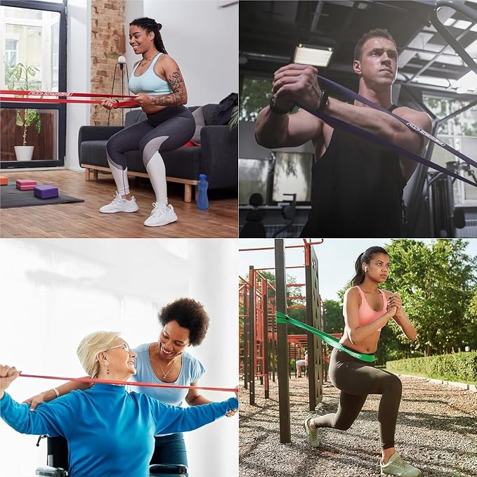 POWER GUIDANCE Resistance Bands, Set of 5 Pull Up Bands, Pull Up Assistance Bands, Exercise Bands, Resistance Bands Set for Legs, Working Out