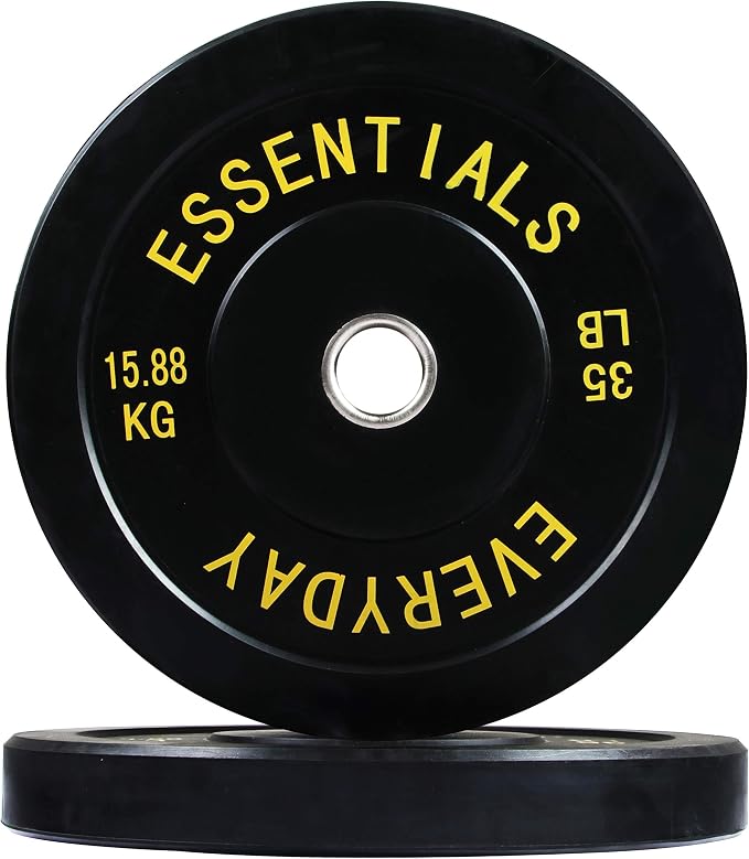BalanceFrom Color Coded Olympic Bumper Plate Weight Plate with Steel Hub