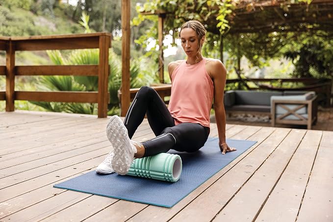 TRIGGERPOINT Performance Therapy Grid Foam Roller for Exercise, Deep Tissue Massage and Muscle Recovery, Original (13-Inch), Mint