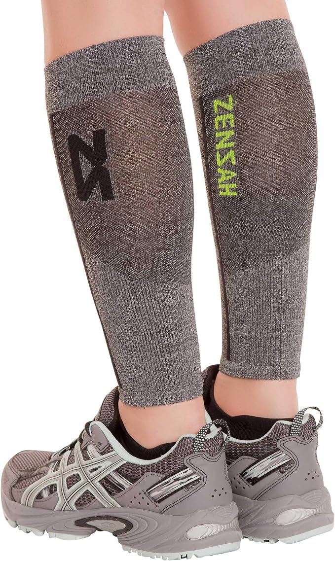 Zensah Featherweight Compression Leg Sleeves - Relieve Shin Splints, Calf Strains