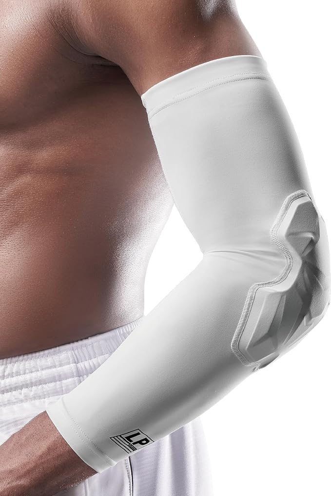 LP SUPPORT IM510 Shield Padded Arm Sleeve, Protective Elbow Support for Tennis, Basketball, Volleyball for Men & Women