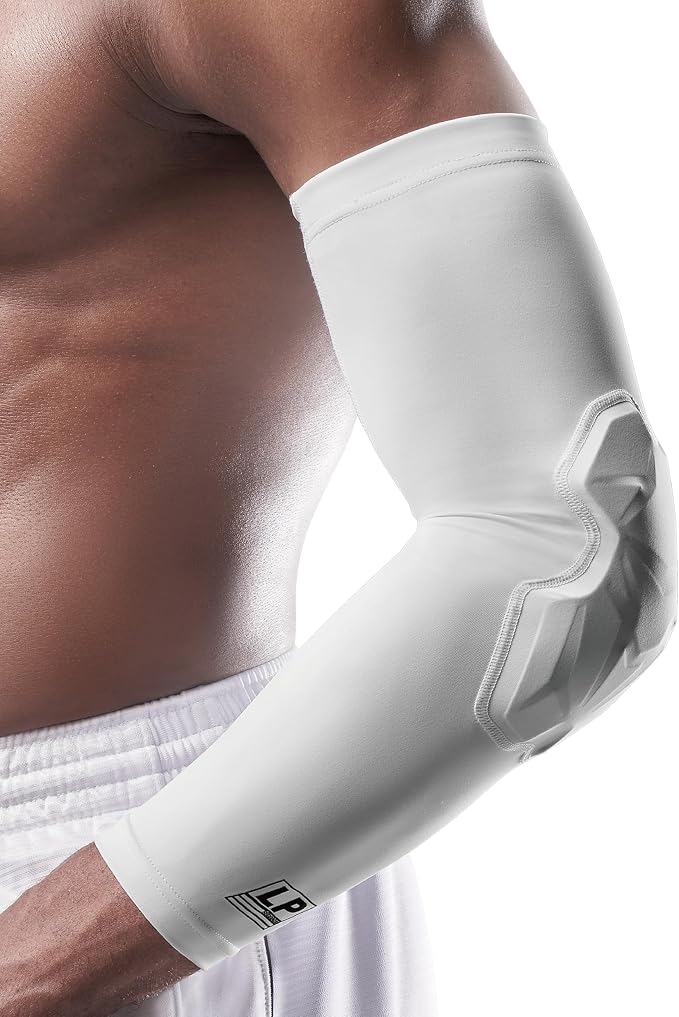 LP SUPPORT IM510 Shield Padded Arm Sleeve, Protective Elbow Support for Tennis, Basketball, Volleyball for Men & Women