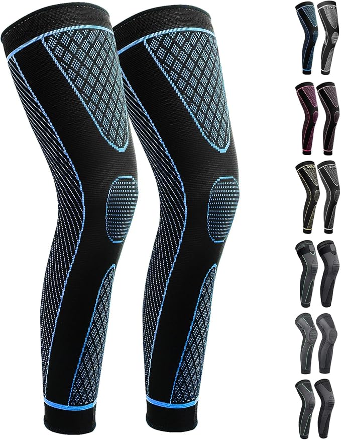 SKDK Full Leg Sleeves Long Compression Leg Sleeve Knee Sleeves Protect Leg, for Man Women Basketball, Arthritis Cycling Sport