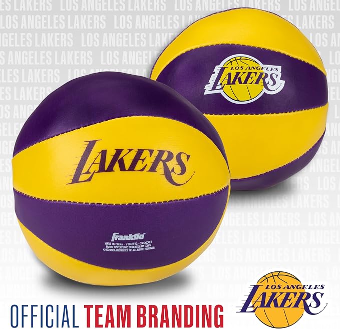 Franklin Sports NBA Toy Basketballs - 2 Pack of Kids Soft Mini Basketballs for Over The Door + Indoor Hoops - NBA Fan Shop