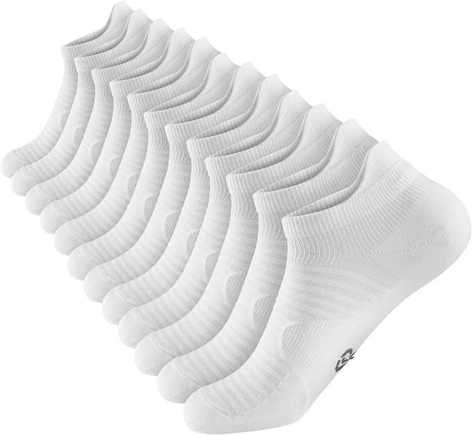 Ankle Compression Socks Men & Women with Arch Support for Running 6 Pairs | Low Cut Ankle Socks with Tab, Breathable Socks for Walking, Gym, Yoga, Cycling, Travel, or Everyday Use