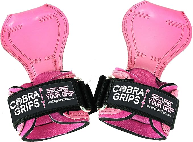 Cobra Grips Weight Lifting Gloves with Adjustable Neoprene Padded Wrist Wraps - Heavy Duty Alternative to Power Lifting Hooks for Deadlifts