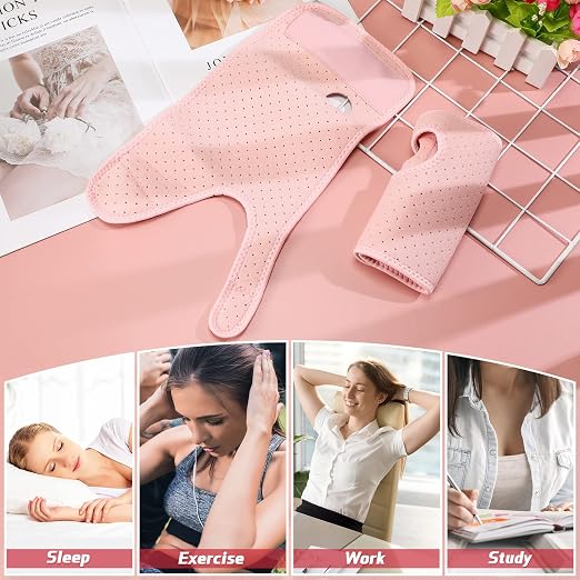 2 Pieces Carpal Tunnel Wrist Brace for Night Wrist Sleep Supports Splints Stabilizer and Hand Brace Cushioned to Help with Carpal Tunnel Pain Relief Universal Adjustable Fit(Breathable Style,Pink)