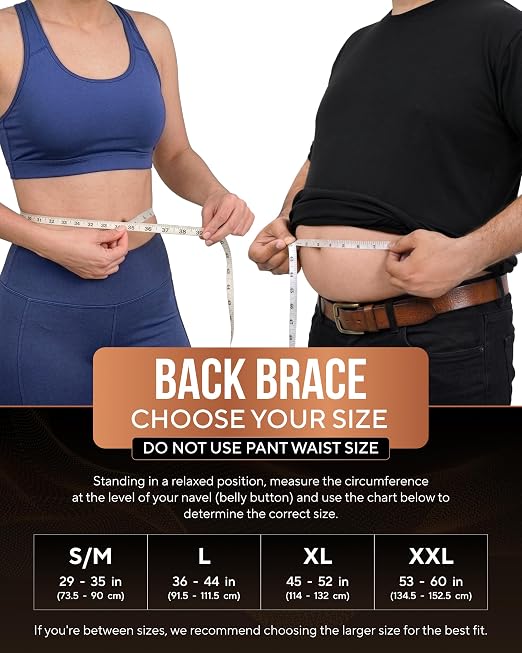 TheraCopper Copper Back Brace for Men & Women — Lumbar Support Belt for Lower Back Pain, Sciatica & Herniated Disc — Infused Copper Back Support with Adjustable Compression (XX-Large)
