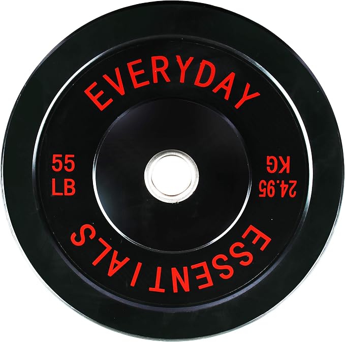 BalanceFrom Olympic Rubber Bumper Weight Plate Set with Steel Hub Inserts – 2-Inch Hole Plates for Strength Training, Powerlifting, and Weightlifting at Home, Garage, or Commercial Gym