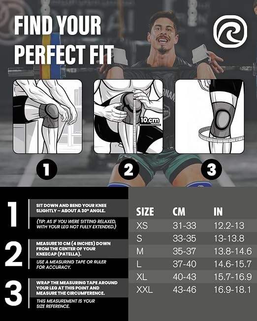 Rehband Classic 7mm V Knee Sleeve for Weightlifting, Competition Grade Powerlifting Knee Sleeve, Compression Sleeve for Crossfit, Squats, Gym & Heavy Lifts, Colour:Camo - 1 Pair, Size:Medium