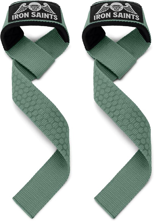 — Padded Weightlifting Wrist Straps — Silicone Grip Lifting Straps for Deadlifts, Powerlifting, Bodybuilding & Strength Training — Cotton Deadlift Straps for Men & Women (Pair)