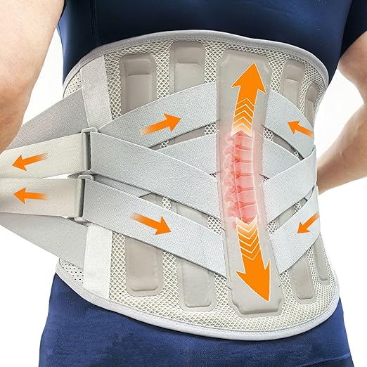 TESETON Back Brace for Lower Back Pain Men Women 05-L | Lumbar Support Belt for Lower Back Pain with 3-Layer Adjustable Straps, Mesh for Herniated Disc,Sciatica,Scoliosis