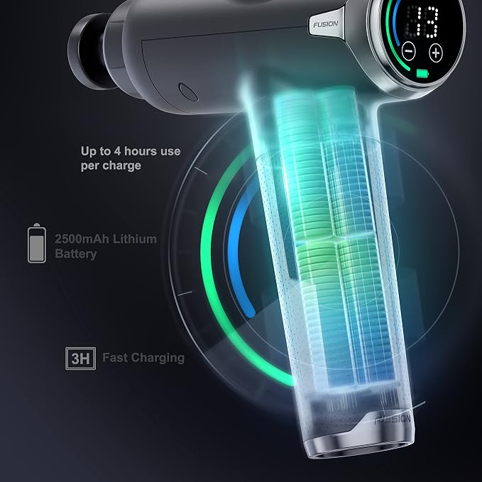 Deep Tissue Massage Gun for Athletes - Percussion Massager for Pain Relief, Muscle Therapy and Relaxation