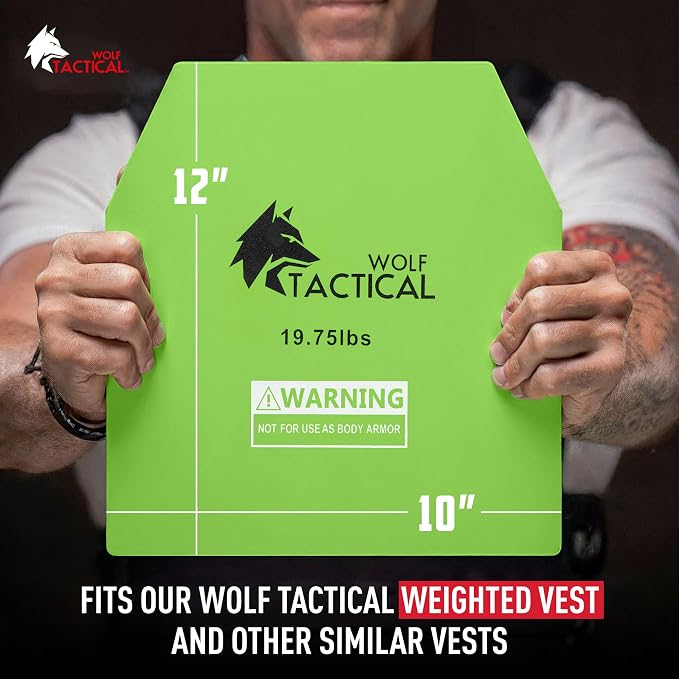 WOLF TACTICAL Weight Vest Plates - 5.75/8.75/14.5/19.75LB Pairs - WODs, Strength Training, Running, Heavy Workouts