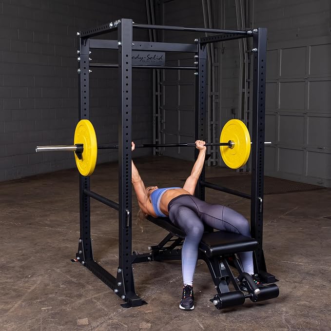 Body-Solid GPR400 Power Rack with 1000 Lb. Weight Capacity for Squats, Deadlifts, and Weightlifting Workout, Black