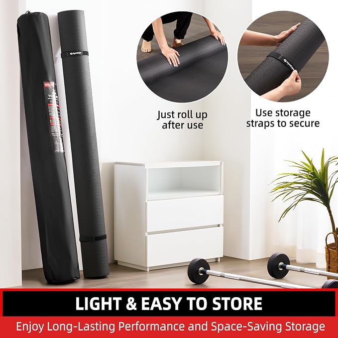 Extra Large Yoga Mat – 72"x48" or 78"x57", 1/4"–1/2" Thick Mat for Women & Men, TPE Non-Slip Pilates Mat for Home Gym, Yoga, Stretching, Meditation