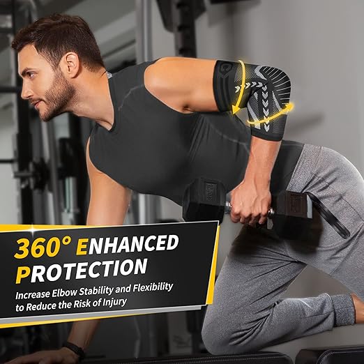 CAMBIVO 2 Pack Tennis Elbow Brace for Tendonitis and Tennis Elbow,Golfers Elbow, Arm Compression Sleeves for Women and Men, Bíceps Support Sleeve for Weightlifting, Basketball and Workout | Golfers Elbow and Arthritis Relief, Breathable 3D Knit Fabric,...
