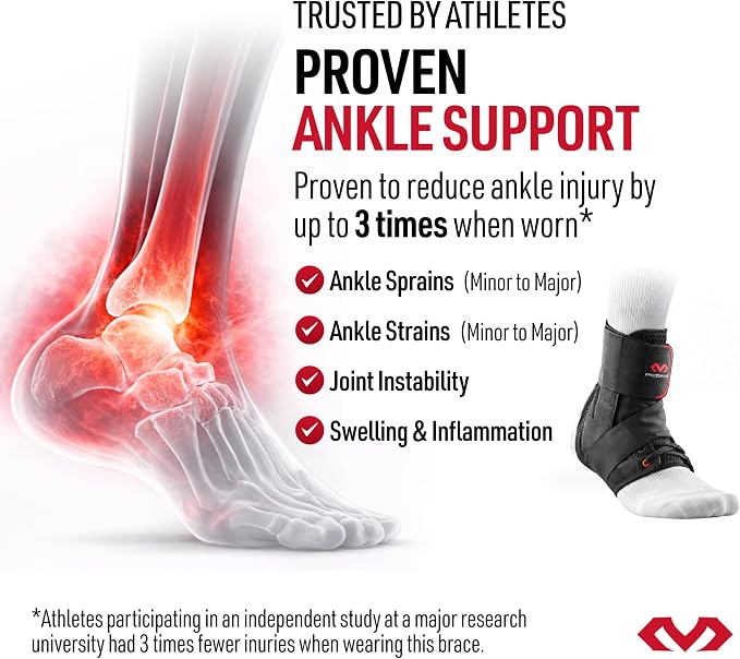 McDavid Ankle Brace Ultralight for Sprained Ankle, Figure 8 Ankle Braces, Lace up Ankle Brace, Ankle Braces for Men and Women, Ankle Support Brace and Stabilizer