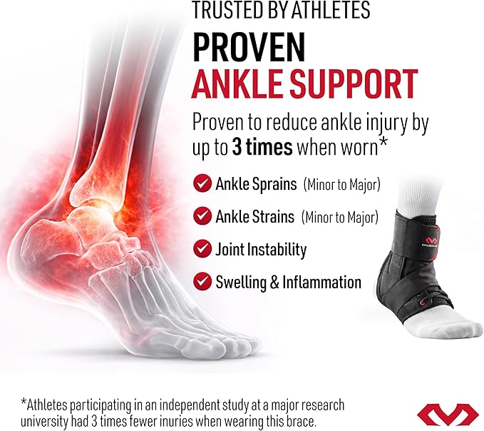 McDavid Ankle Brace Ultralight for Sprained Ankle, Figure 8 Ankle Braces, Lace up Ankle Brace, Ankle Braces for Men and Women, Ankle Support Brace and Stabilizer