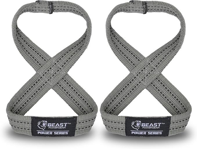Figure 8 Lifting Strap- Strongman 10-14" Deadlift Straps- True Grip Support & Heavy Duty Wrist Straps for Weightlifting Women Men- Hand Straps for Weight Lifting Figure 8 Straps for Gym Workout