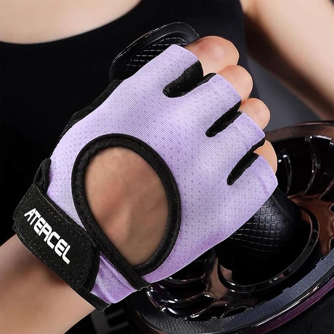 ATERCEL Weight Lifting Gloves Full Palm Protection, Workout Gloves for Gym, Cycling, Exercise, Breathable, Super Lightweight for Mens and Women