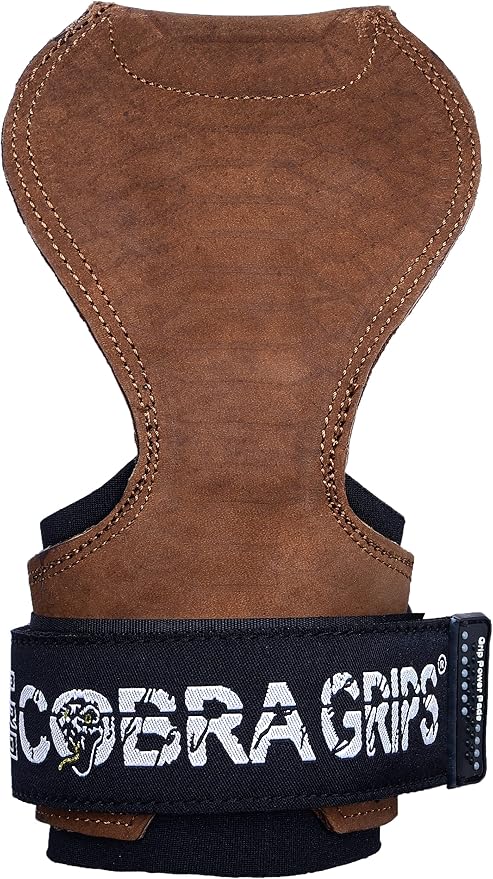 Cobra Grips Weight Lifting Gloves with Adjustable Neoprene Padded Wrist Wraps - Heavy Duty Alternative to Power Lifting Hooks for Deadlifts