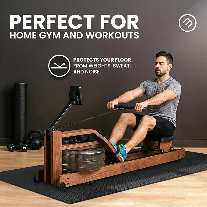 bemaxx Gym Mats Set - 18 pcs EVA Interlocking Foam Floor Tiles (12.6"x12.6"x0.4") 18sqft Protective Gym Flooring Sports Home Workout Exercise Mats Puzzle Garage Fitness Play-Room Pool Treadmill Bike