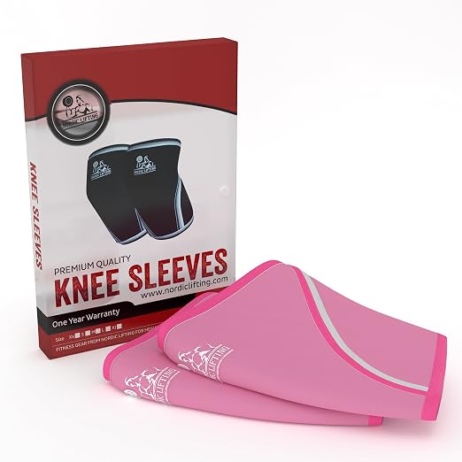 Nordic Lifting Neoprene Knee Sleeves, Men & Women, S | Built for weightlifting & powerlifting – 7mm neoprene compression that supports you through squats and strength training
