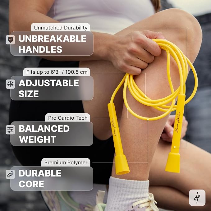 HONOR ATHLETICS Speed Rope, Skipping Rope - Best for Double Under, Boxing, MMA, Cardio Fitness Training Condition - Jump Rope