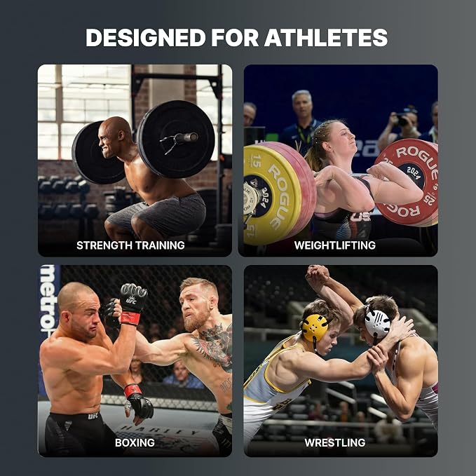 DMoose Fitness Neck Harness for Weight Lifting - Soft Padded Head & Chin Strap with 30" Heavy Duty Steel Chain - Neck Exerciser, Trainer & Strengthener to Support Injury Recovery and Intense Workouts