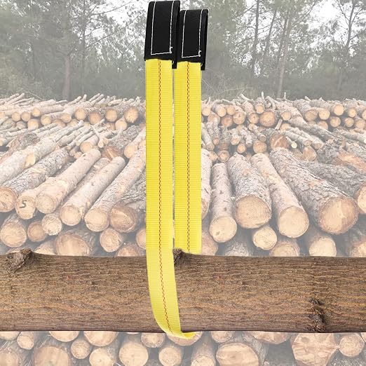 TOPZEA 2 Pack Lift Sling Straps, 20 Ft x 2 Inch Heavy Duty Nylon Lifting Slings Crane Towing Strap with End Loop, Tree Saver Recovery Straps Web Slings Winch Strap for Vehicle, Construction, Trailer