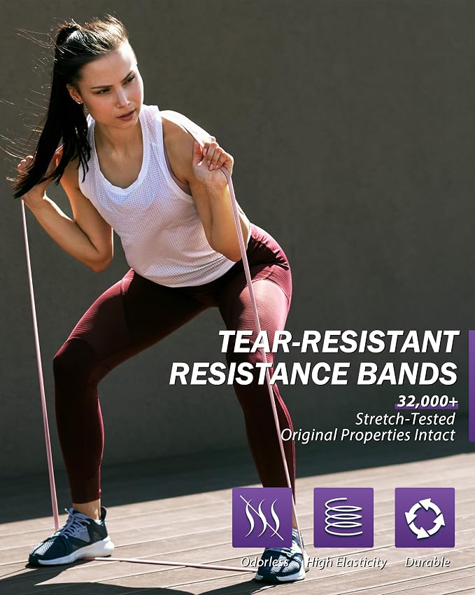 Resistance Bands for Working Out,5-Level Elastic Pull Up Assistance Bands Set for Men & Women,Exercise Bands for Home Workouts,Fitness,Training & Physical Therapy