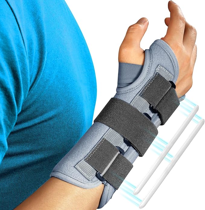 FEATOL Wrist Brace Splint Carpal Tunnel for Women Men, Night Wrist Sleep Support Brace, Right Hand, Small/Medium, Pain Relief for Sprain, Arthritis, Tendonitis
