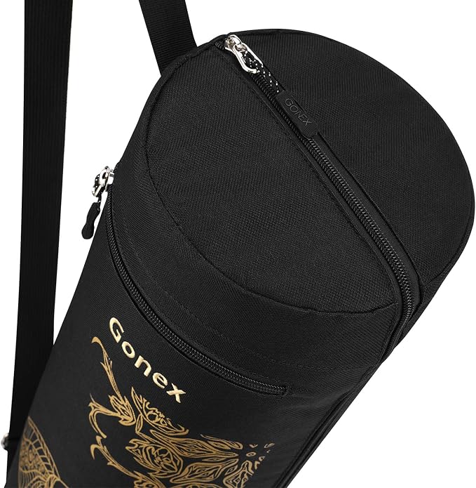 Gonex Yoga Mat Bag, Full-Zip Mat Carrier | 600D Oxford Fabric, Wet Pocket, Front Zip Pocket, Adjustable Strap, Fits Mats up to 26"