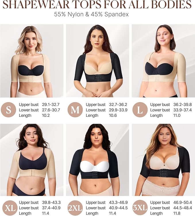 BRABIC Women's Shapewear Tops Post Surgery Compression Sleeve for Arm Shaper