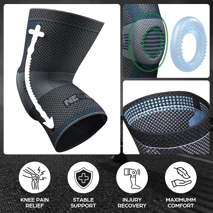 NEENCA Professional Knee Brace, Medical Knee Support for Women & Men Relief | Upgraded Version, Patented Patella Gel Pad & Side Stabilizers, For Knee Pain, Swelling, ACL,PCL, Circulation, Sports, Workout