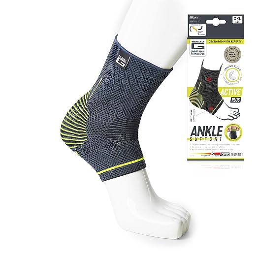 Neo-G Ankle Brace Ankle Compression Sleeve with Silicone Joint Cushions – Sprained Ankle Support for Men and Women – Breathable Targeted Compression for Sports and Daily wear - Active Plus (Small)