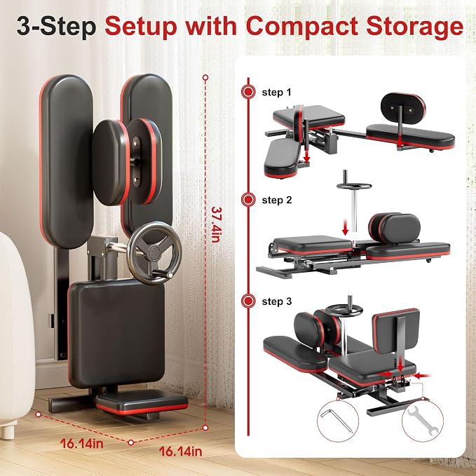 TDH Leg Stretcher, 300LBS Stretcher Machine,210° Adjustable Split Machine | Flexibility Stretching Equipment to Relieving Leg Muscl,Exercise for Everyone