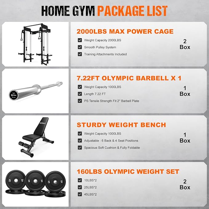WM3-V4 Folding Squat Rack, Wall Mounted Power Rack with Dual Independent Pulley System, Functional Trainer with 5 Adjustable Function Modes for Space Saving