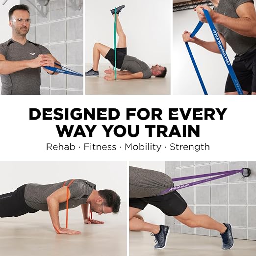 THERABAND High Resistance Band, 25 lbs, Medium, Green, Physical Therapy | Resistance band for exercise, physical therapy and stretching, with progressive color-coded levels