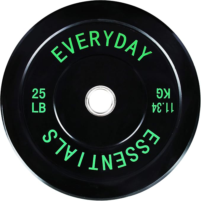 Fitvids 2-Inch Olympic Bumper Plates, Perfect Weight Plates for Weightlifting and Strength Training, Multiple Weights Available