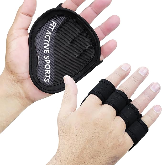 Workout Gloves for Gym - Durable Gym Grips, & Grip Pads - Rubber Padding to Avoid Calluses - Suits Men & Women