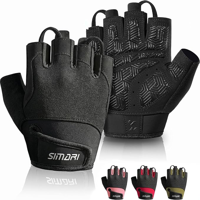 SIMARI Breathable Workout Gloves with Cushion Pad/Grip/Reduce Calluses, Weight Lifting Gloves for Gym Exercise, Cycling, Weightlifting Training, Fitness, Pilates, Kayaking, Gift for Men & Women