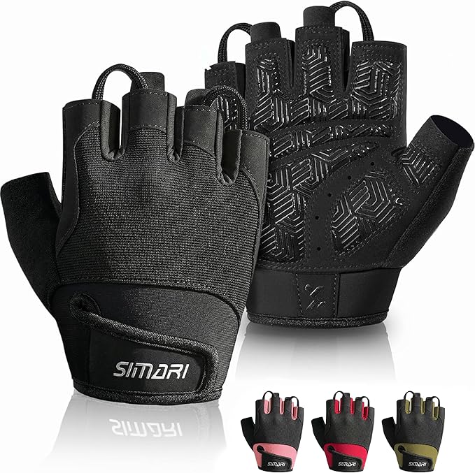 SIMARI Breathable Workout Gloves with Cushion Pad/Grip/Reduce Calluses, Weight Lifting Gloves for Gym Exercise, Cycling, Weightlifting Training, Fitness, Pilates, Kayaking, Gift for Men & Women