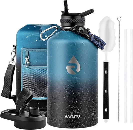 RAYMYLO 128oz Insulated Water Bottle, Triple Wall Vacuum Stainless Steel Water Bottles