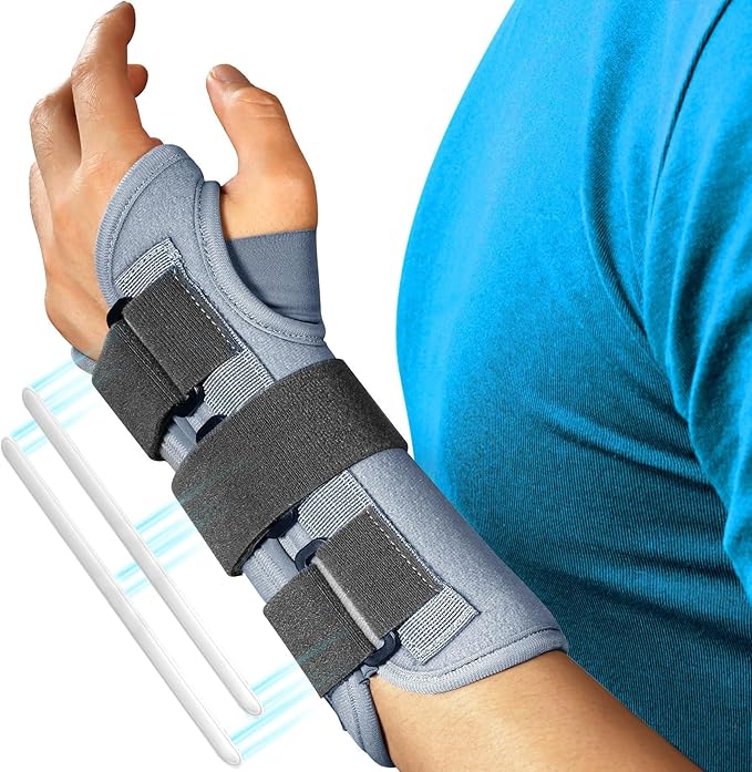 FEATOL Wrist Brace Splint Carpal Tunnel for Women Men, Night Wrist Sleep Support Brace, Left Hand, Small/Medium, Pain Relief for Sprain, Arthritis, Tendonitis
