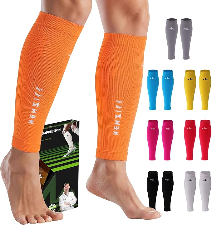 NEWZILL Compression Calf Sleeves (20-30mmHg) for Men & Women Perfect Option to Compression Socks for Running Travel Nursing