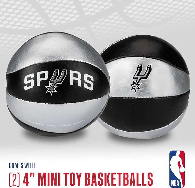 Franklin Sports NBA Toy Basketballs - 2 Pack of Kids Soft Mini Basketballs for Over The Door + Indoor Hoops - NBA Fan Shop