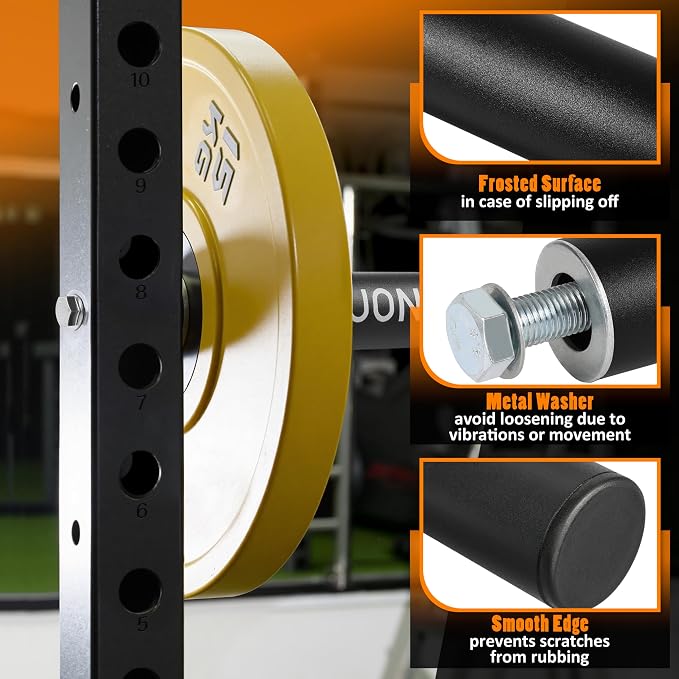 Weight Plate Holder, Power Rack Attachments for Olympic 2-Inch Weight Plate Storage, Fits 2x2, 2x3, 3x3 Power Cages with 1" or 5/8" Holes