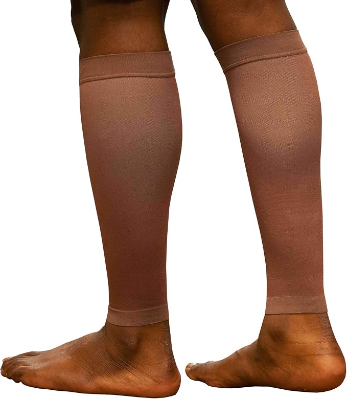Doc Miller Compression Calf Sleeve for Men & Women, 20-30mmHg | Graduated Support for Running, Shin Splints, Calf Strain, Knee High, Small to 6XL Plus Size